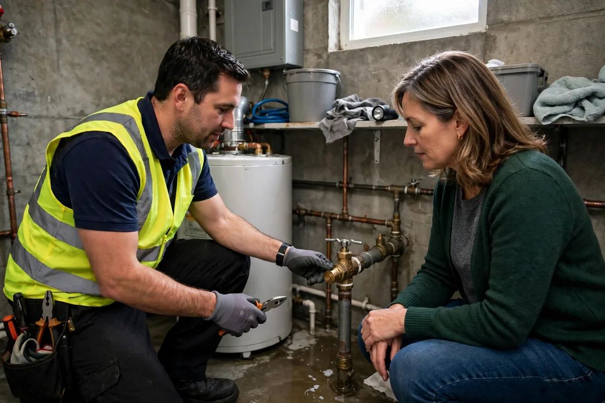 Emergency Burst Pipe & Freeze Water Damage Repair Basalt, ID — closing the main shutoff valve during the first hour