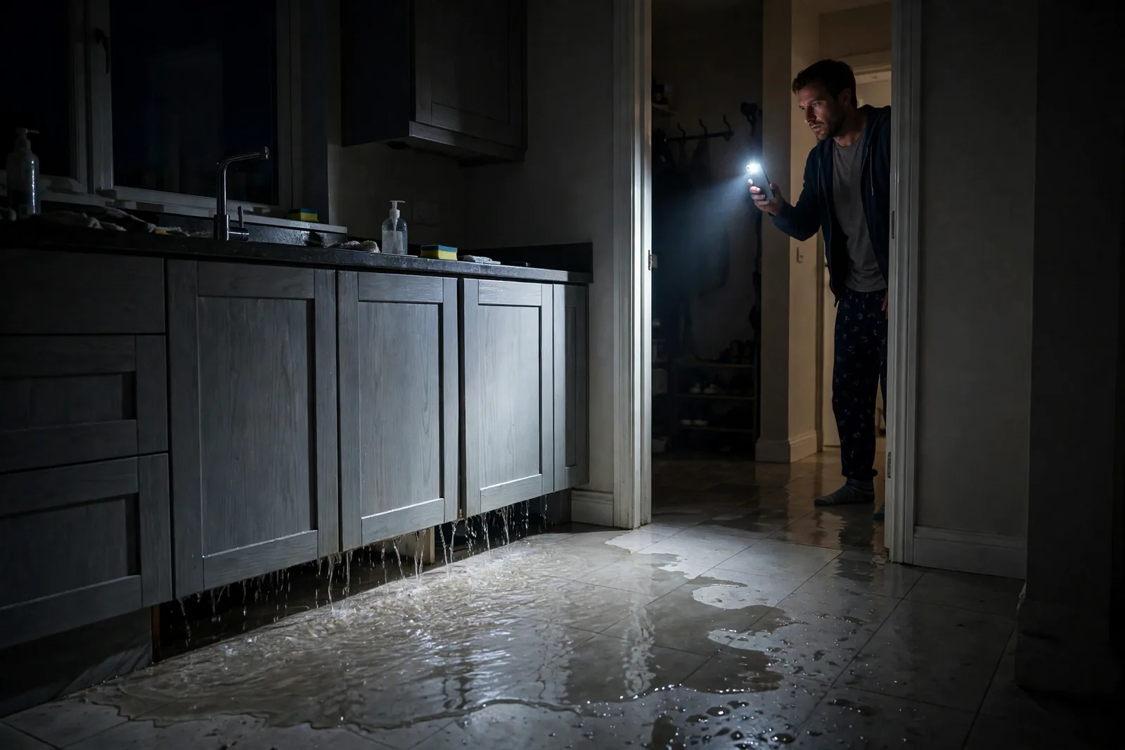 Emergency Burst Pipe & Freeze Water Damage Repair Blackfoot, ID — first-hour response to a burst pipe, shutoff valve being closed