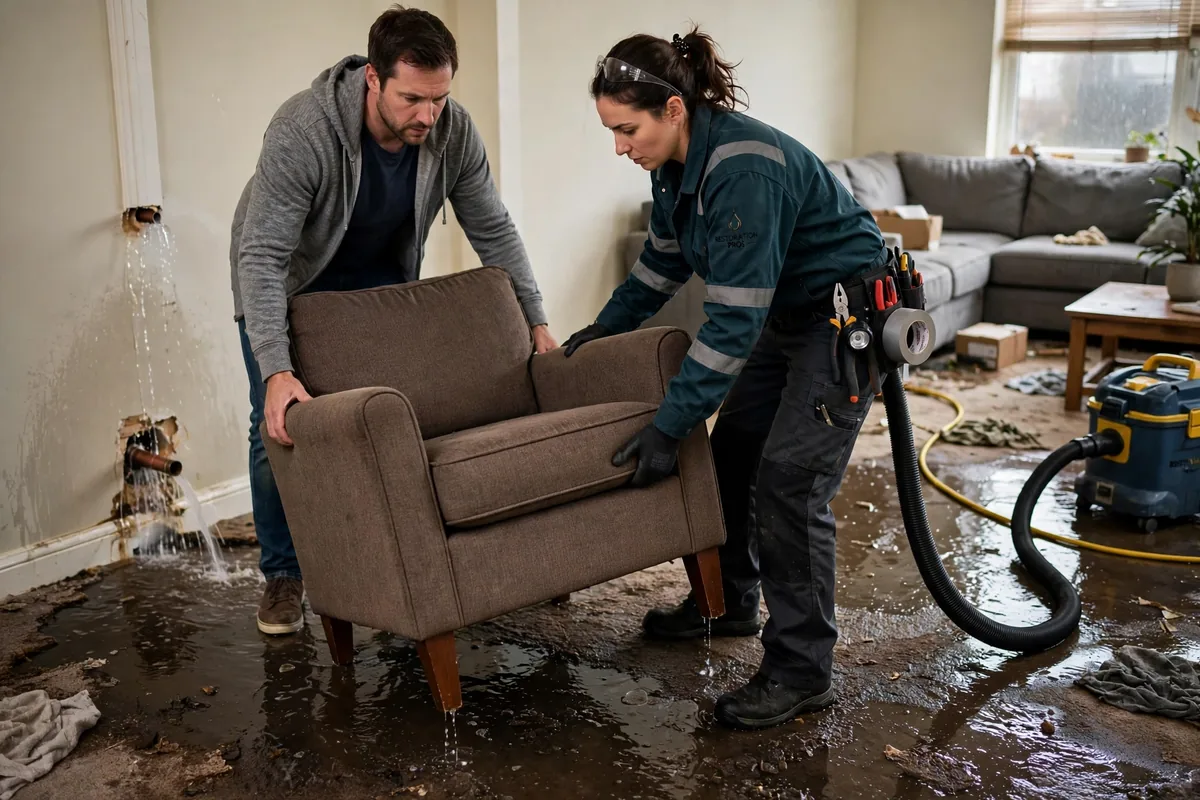 Emergency Burst Pipe & Freeze Water Damage Repair Blanchard, ID — closing the main shutoff valve during the first hour