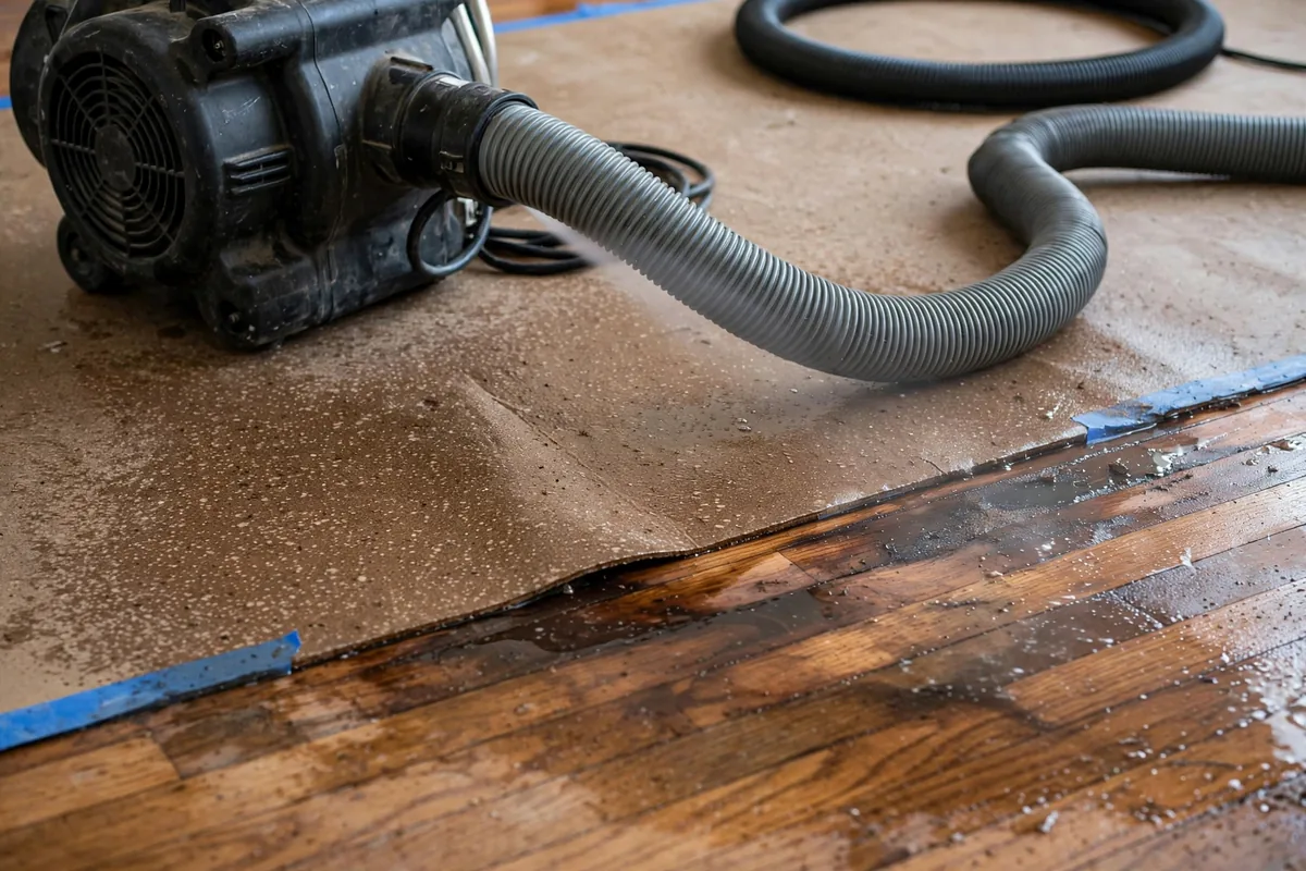 Emergency Burst Pipe & Freeze Water Damage Repair Bruneau, ID — air movers and a dehumidifier drying a flooded room