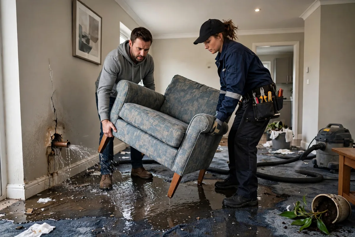 Emergency Burst Pipe & Freeze Water Damage Repair Fort Hall, ID — closing the main shutoff valve during the first hour