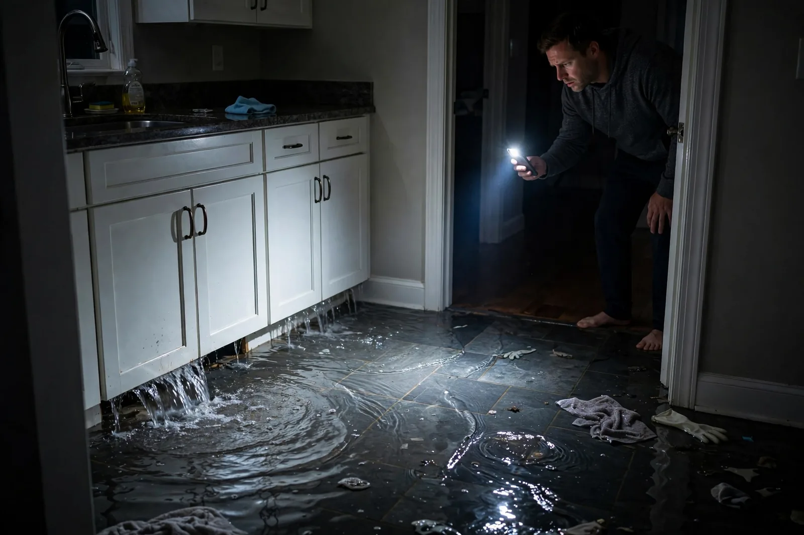 Emergency Burst Pipe & Freeze Water Damage Repair Greenleaf, ID — first-hour response to a burst pipe, shutoff valve being closed