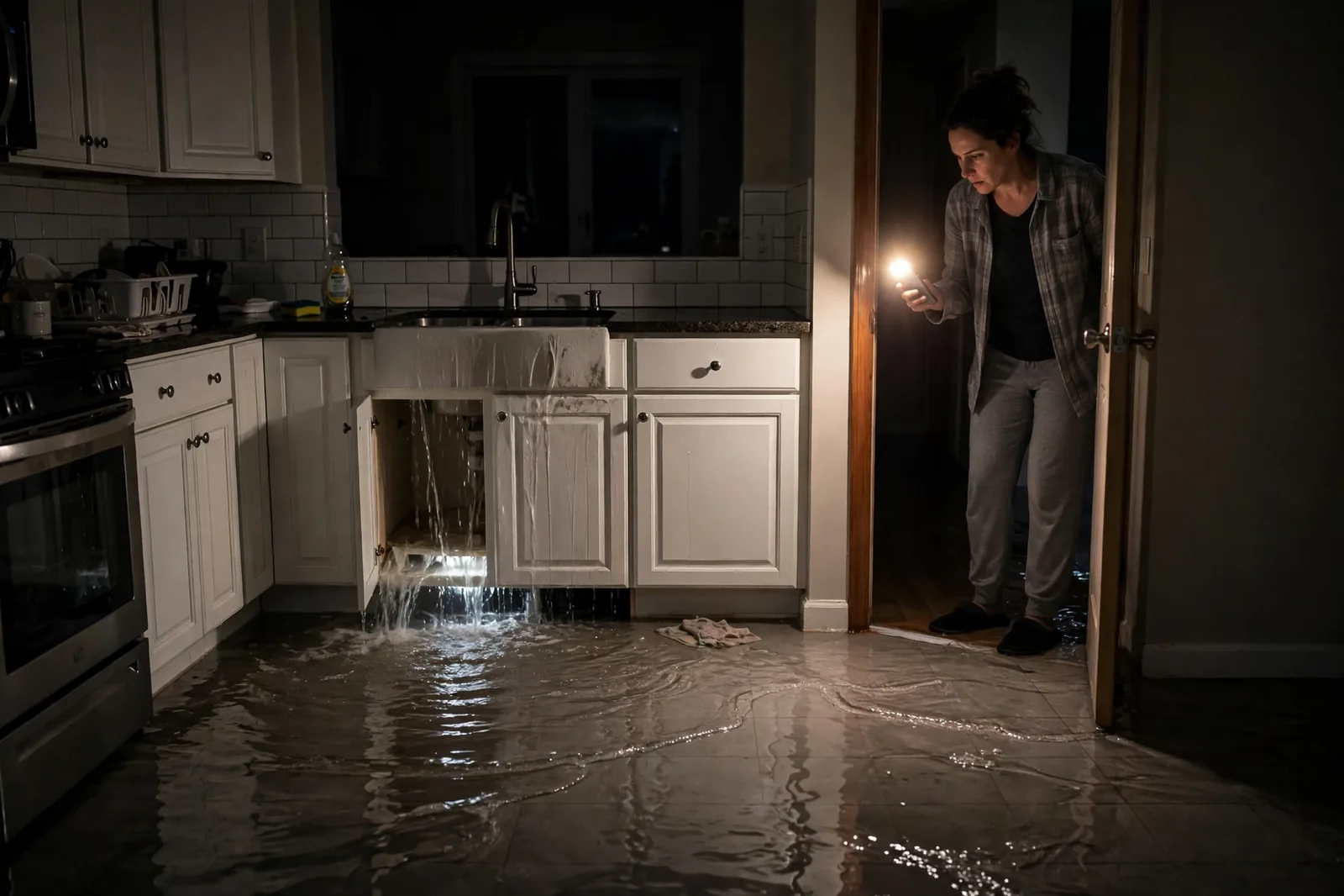 Emergency Burst Pipe & Freeze Water Damage Repair Homedale, ID — first-hour response to a burst pipe, shutoff valve being closed