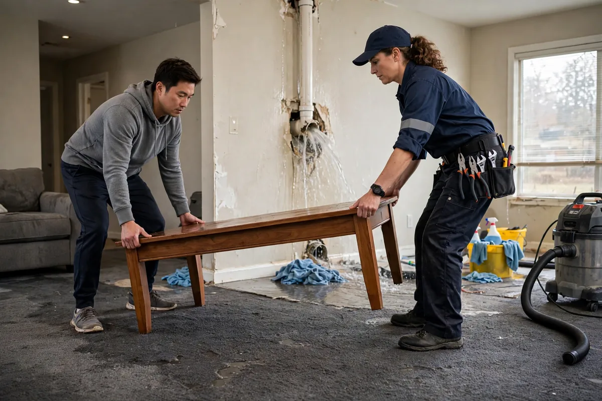 Emergency Burst Pipe & Freeze Water Damage Repair Horseshoe Bend, ID — closing the main shutoff valve during the first hour