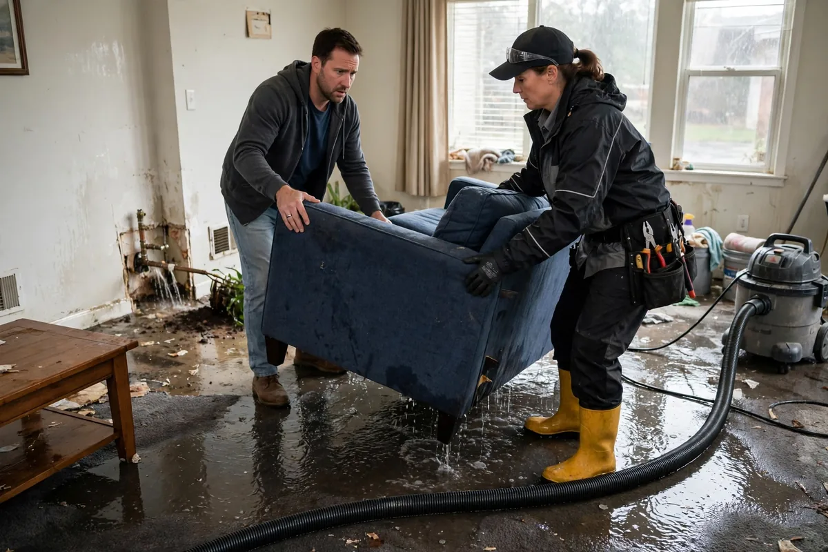 Emergency Burst Pipe & Freeze Water Damage Repair Macks Inn, ID — closing the main shutoff valve during the first hour