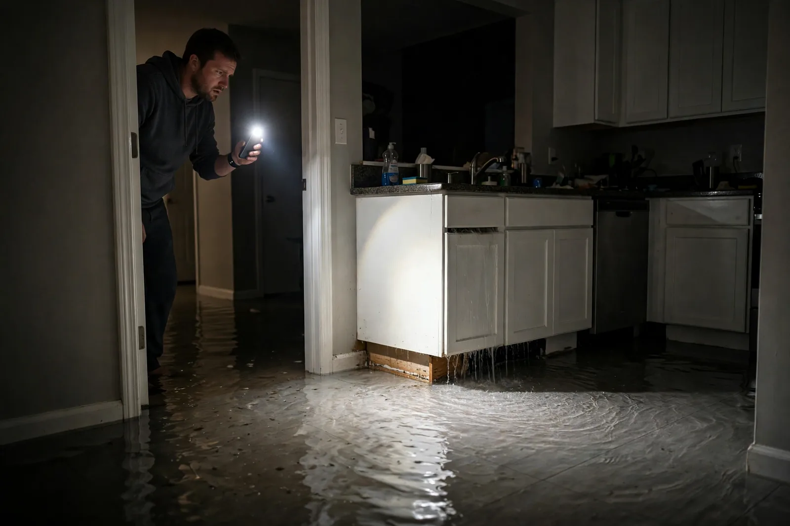 Emergency Burst Pipe & Freeze Water Damage Repair Macks Inn, ID — first-hour response to a burst pipe, shutoff valve being closed