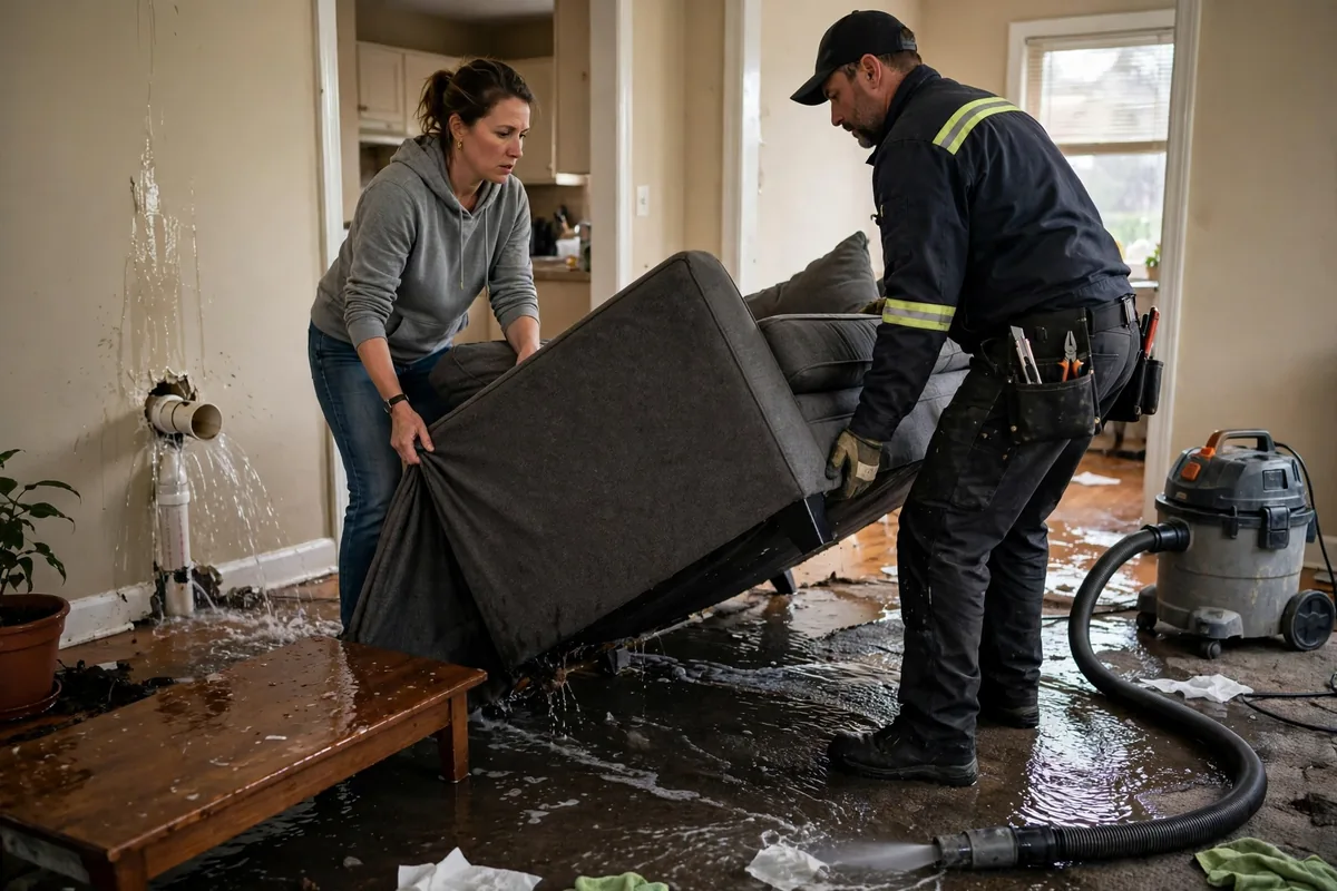 Emergency Burst Pipe & Freeze Water Damage Repair Menan, ID — closing the main shutoff valve during the first hour