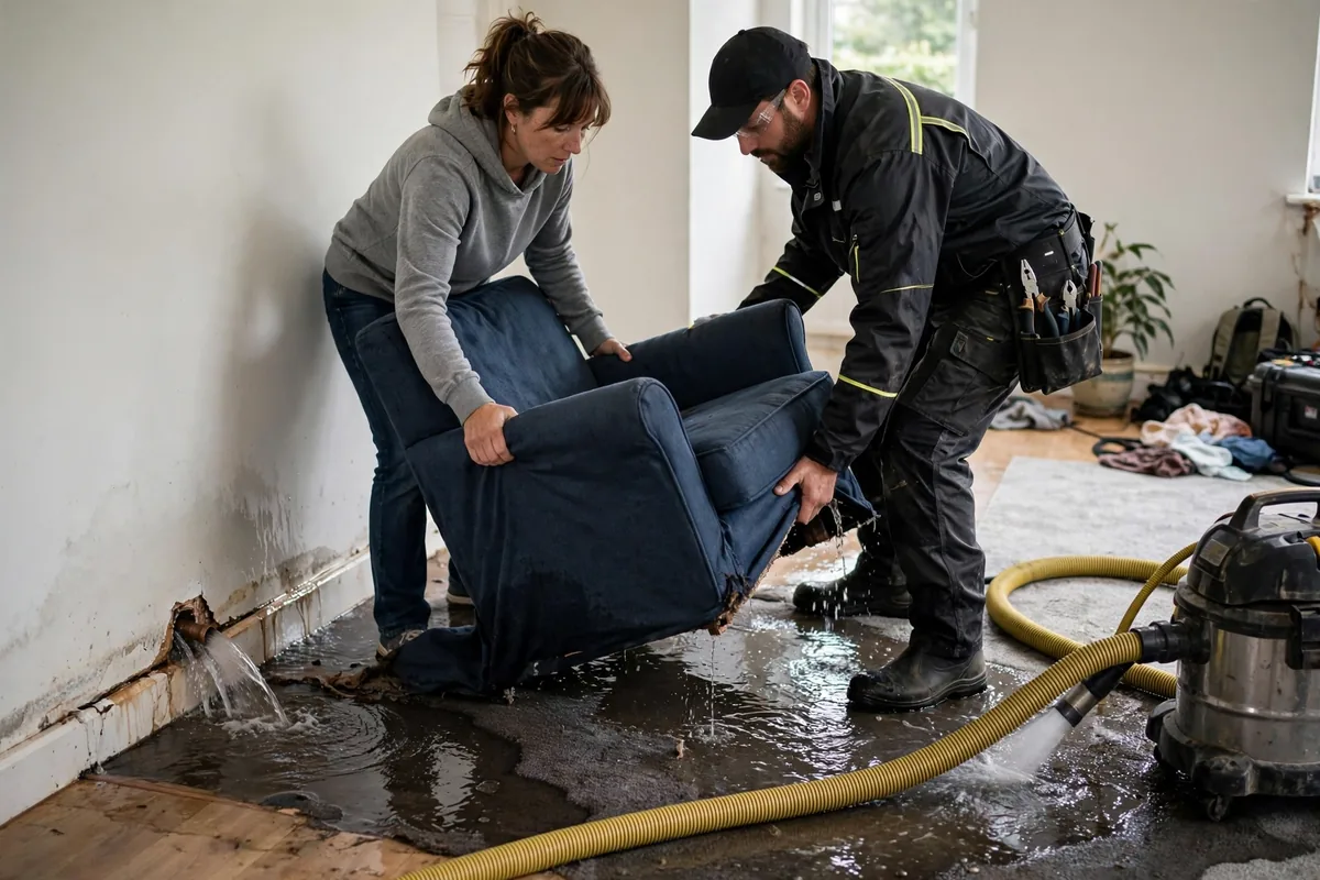 Emergency Burst Pipe & Freeze Water Damage Repair Ola, ID — closing the main shutoff valve during the first hour