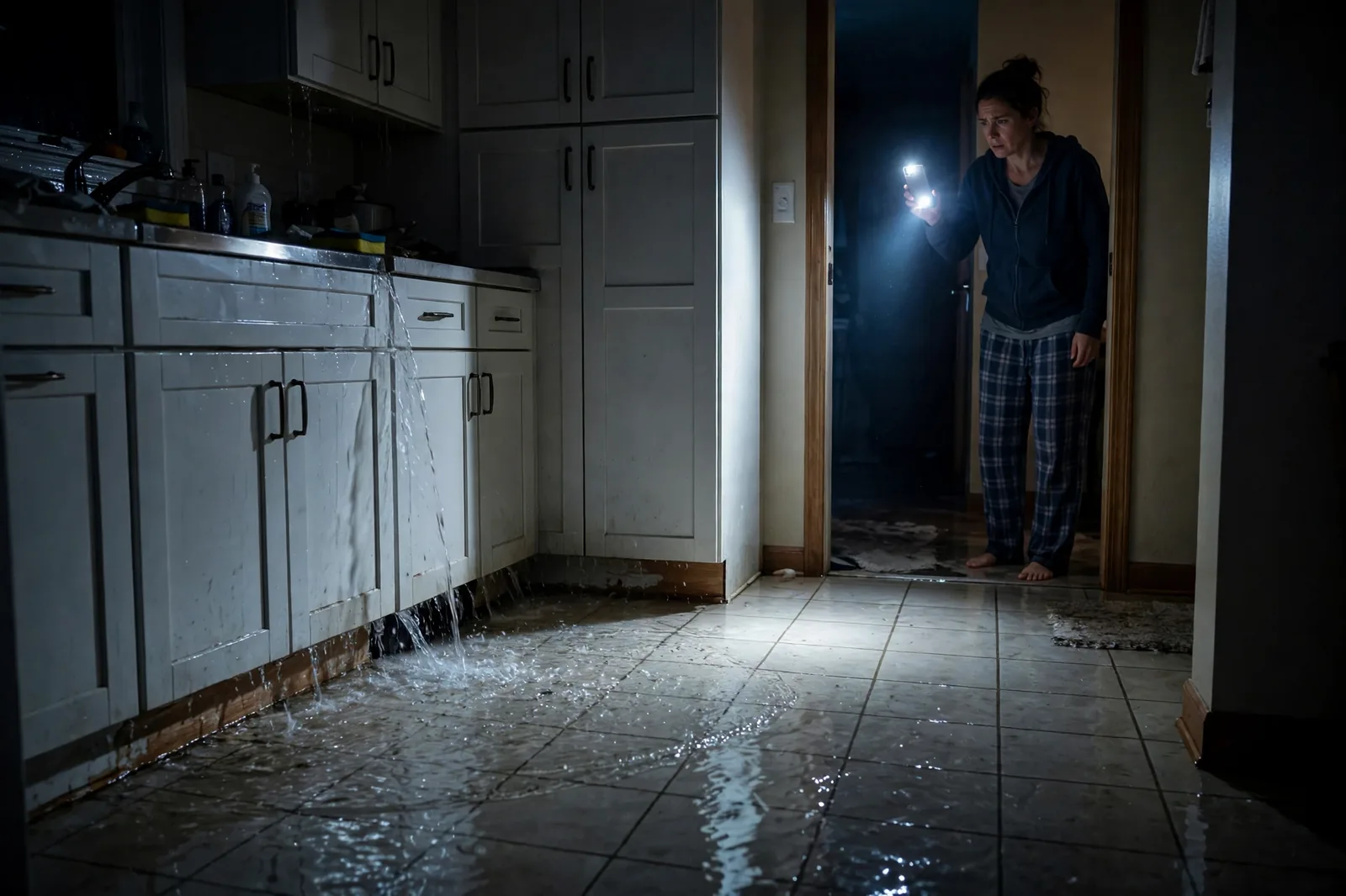 Emergency Burst Pipe & Freeze Water Damage Repair Pingree, ID — first-hour response to a burst pipe, shutoff valve being closed