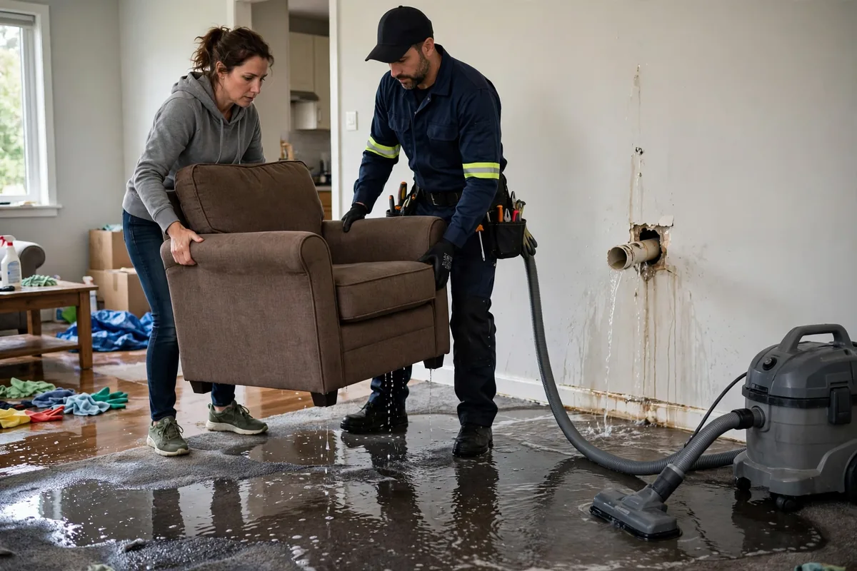 Emergency Burst Pipe & Freeze Water Damage Repair Pocatello, ID — closing the main shutoff valve during the first hour