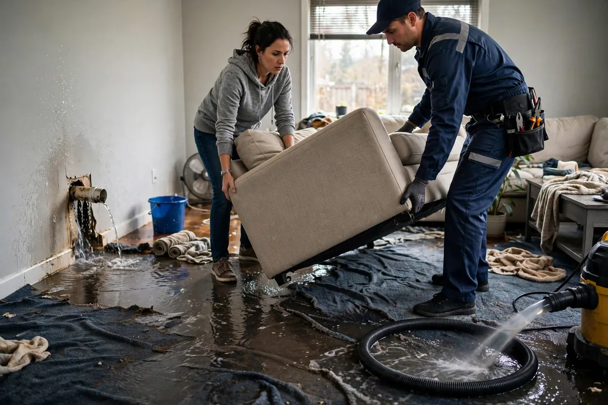 Emergency Burst Pipe & Freeze Water Damage Repair Rigby, ID — closing the main shutoff valve during the first hour