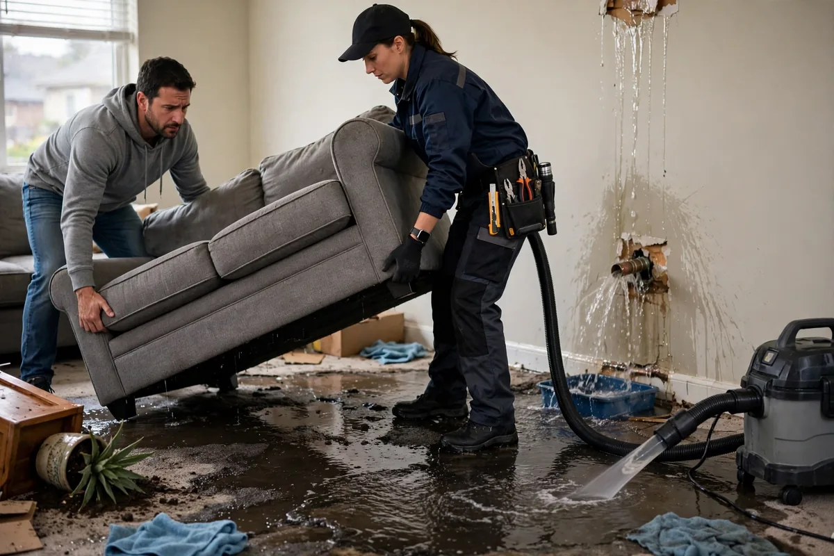 Emergency Burst Pipe & Freeze Water Damage Repair Sandpoint, ID — closing the main shutoff valve during the first hour