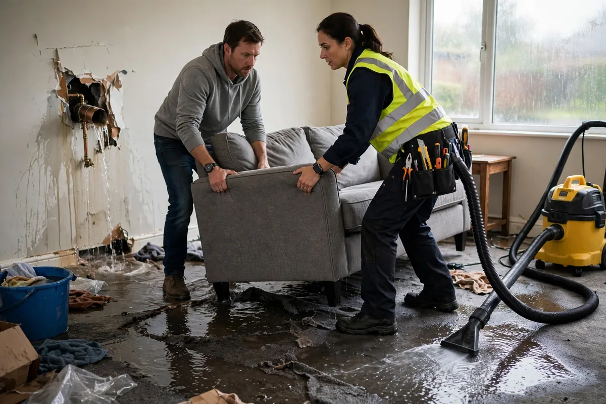 Emergency Burst Pipe & Freeze Water Damage Repair Star, ID — closing the main shutoff valve during the first hour