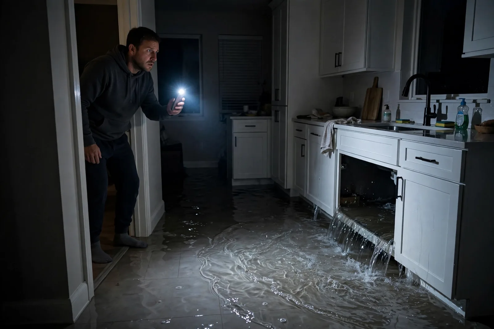 Emergency Burst Pipe & Freeze Water Damage Repair Sweet, ID — first-hour response to a burst pipe, shutoff valve being closed