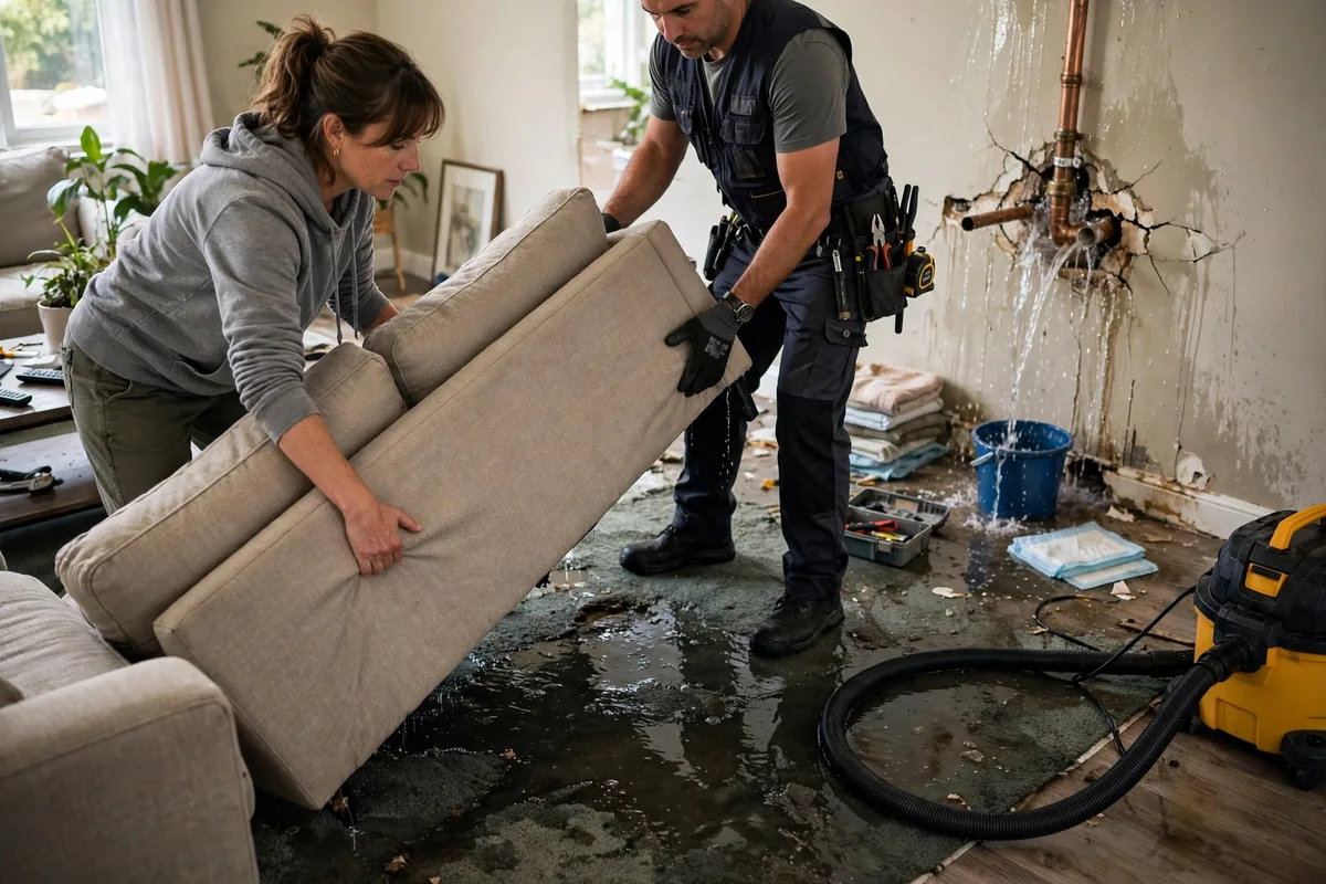 Emergency Burst Pipe & Freeze Water Damage Repair Wilder, ID — closing the main shutoff valve during the first hour