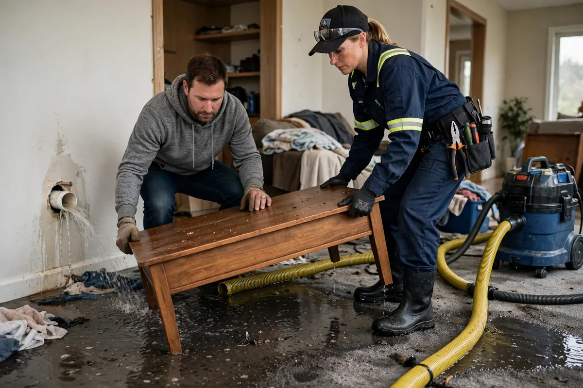 Emergency Burst Pipe & Freeze Water Damage Repair Worley, ID — closing the main shutoff valve during the first hour