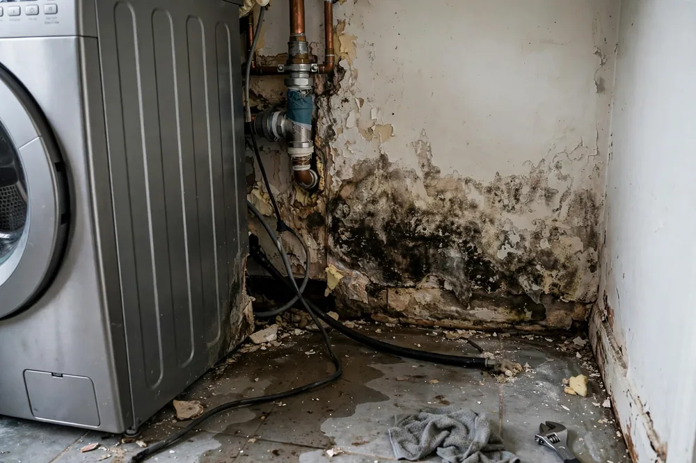 Second Leak After Burst Pipe — a close look at a frozen pipe section
