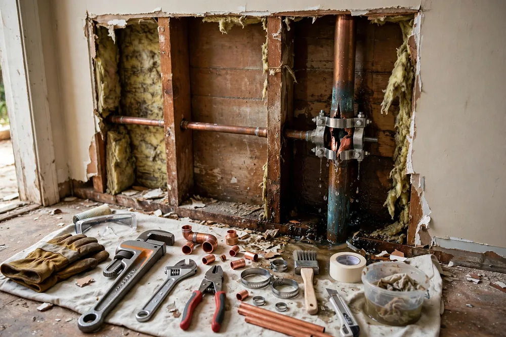 What Affects Burst Pipe Repair Cost — a close look at a frozen pipe section