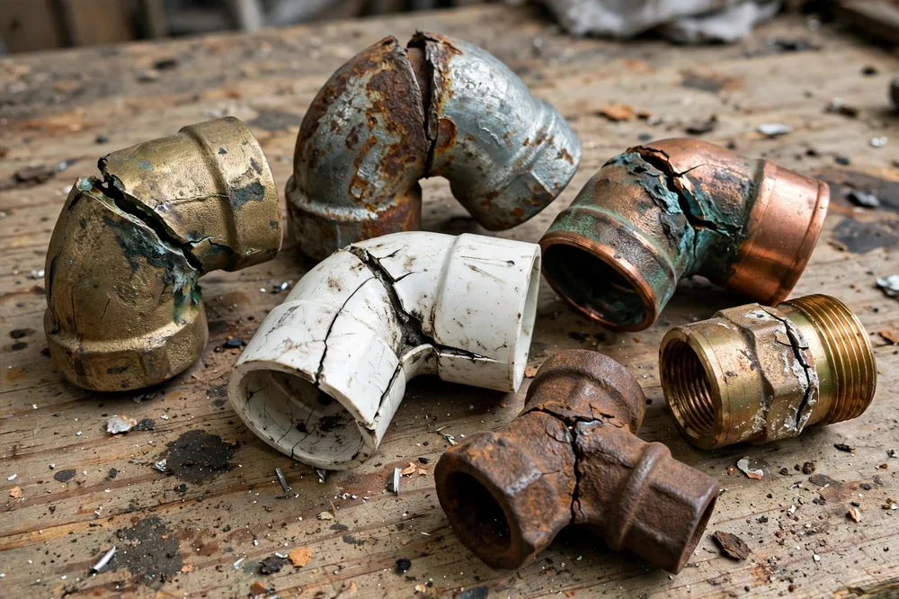 Why Pipe Fittings Fail Freeze — a close look at a frozen pipe section